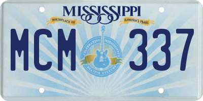 MS license plate MCM337