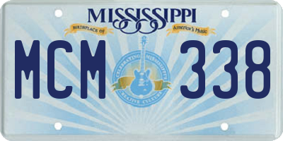 MS license plate MCM338