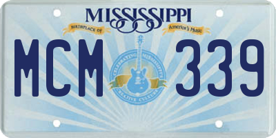 MS license plate MCM339