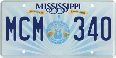 MS license plate MCM340