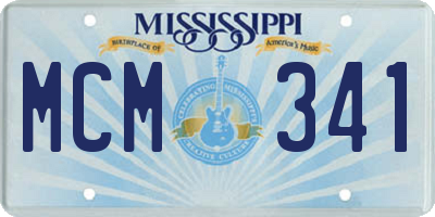 MS license plate MCM341