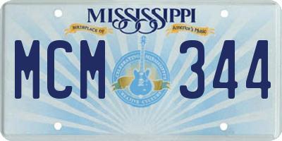 MS license plate MCM344
