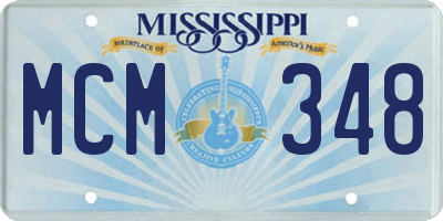 MS license plate MCM348