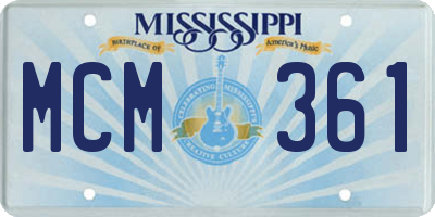 MS license plate MCM361