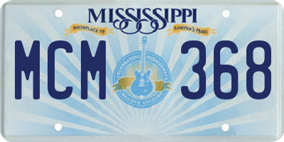 MS license plate MCM368