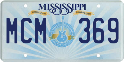MS license plate MCM369