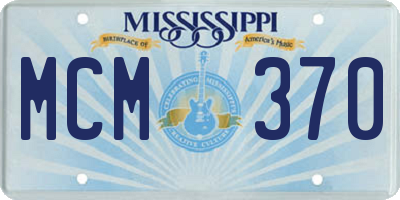 MS license plate MCM370