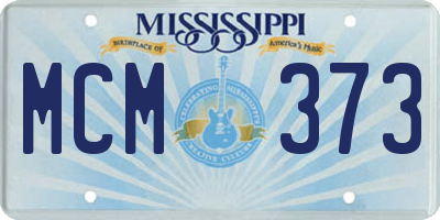 MS license plate MCM373