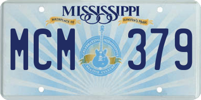 MS license plate MCM379