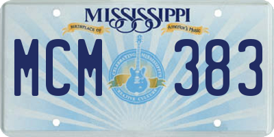 MS license plate MCM383