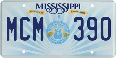 MS license plate MCM390
