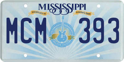 MS license plate MCM393