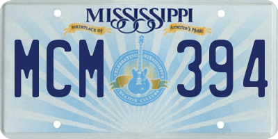 MS license plate MCM394