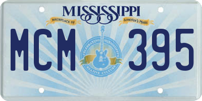 MS license plate MCM395