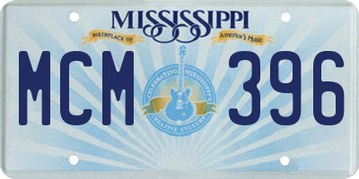 MS license plate MCM396