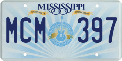 MS license plate MCM397
