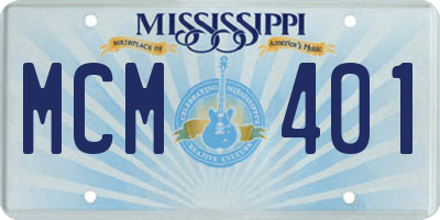 MS license plate MCM401