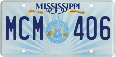 MS license plate MCM406