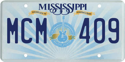 MS license plate MCM409