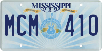 MS license plate MCM410