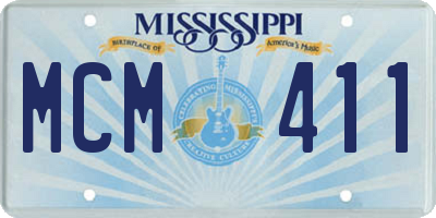 MS license plate MCM411