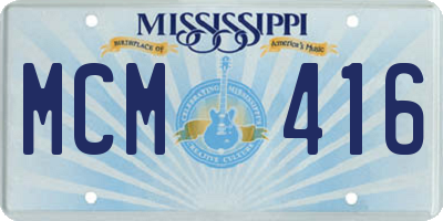 MS license plate MCM416