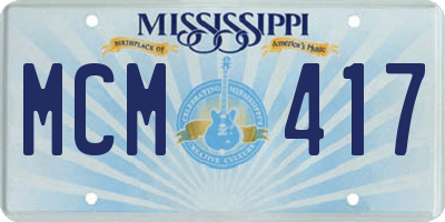 MS license plate MCM417