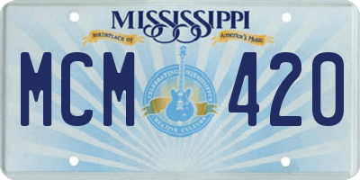 MS license plate MCM420