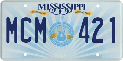 MS license plate MCM421