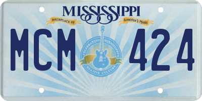 MS license plate MCM424