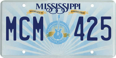 MS license plate MCM425