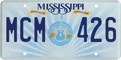 MS license plate MCM426