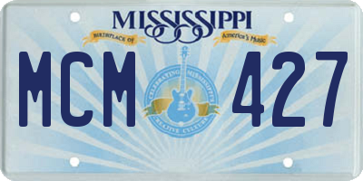 MS license plate MCM427