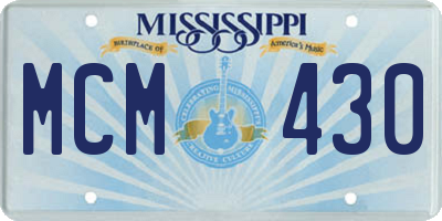 MS license plate MCM430
