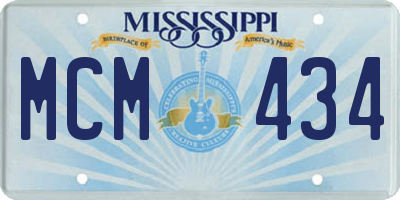 MS license plate MCM434