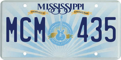 MS license plate MCM435