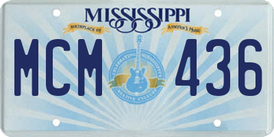 MS license plate MCM436