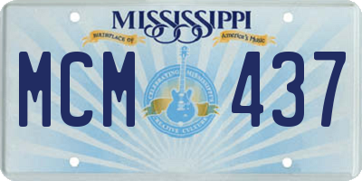 MS license plate MCM437