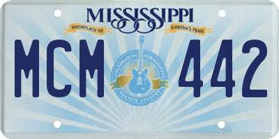 MS license plate MCM442