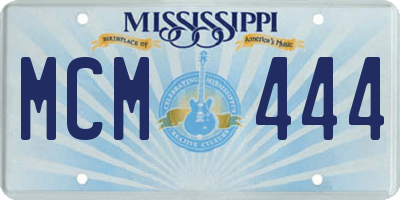 MS license plate MCM444