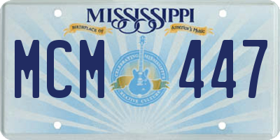 MS license plate MCM447