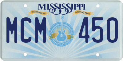 MS license plate MCM450
