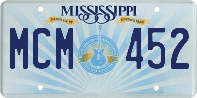 MS license plate MCM452