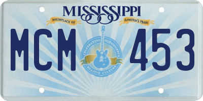 MS license plate MCM453