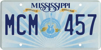 MS license plate MCM457