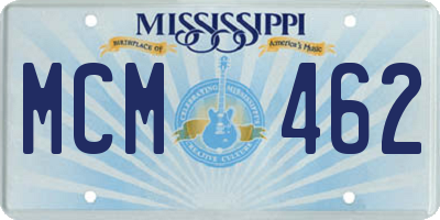 MS license plate MCM462