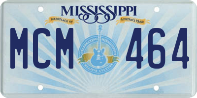 MS license plate MCM464