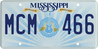 MS license plate MCM466