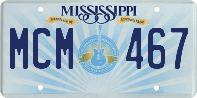 MS license plate MCM467