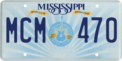 MS license plate MCM470